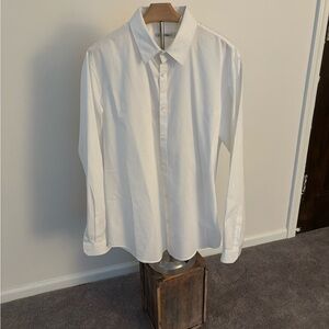 Calvin Klein White Dress Shirt with Pointed Collar